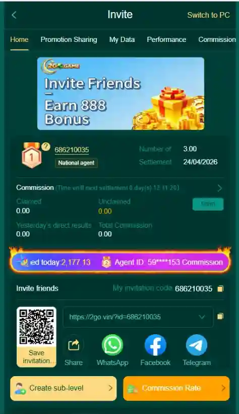 2Go Game APK Download in Pakistan - Referral Program - pokpoki.pk