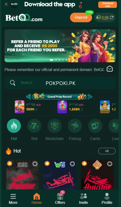 BetQQ Game APK in Pakistan - Games Included - pokpoki.pk