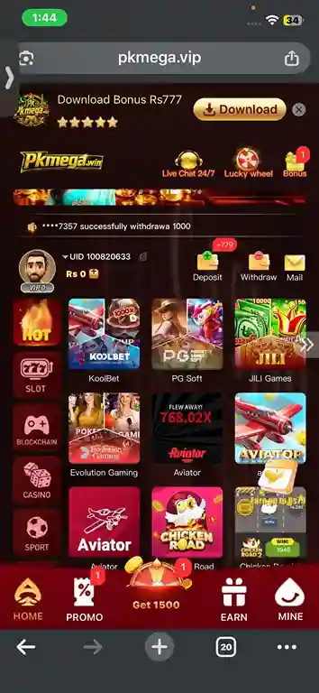 PK Mega win Game in Pakistan - Games in pkmega win - pokpoki.pk