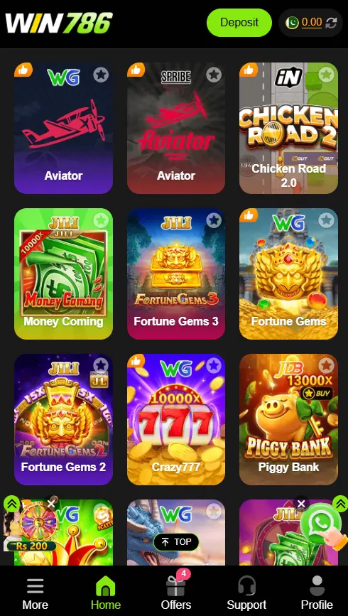 Win786 Game APK Download - Games Included - pokpoki.pk