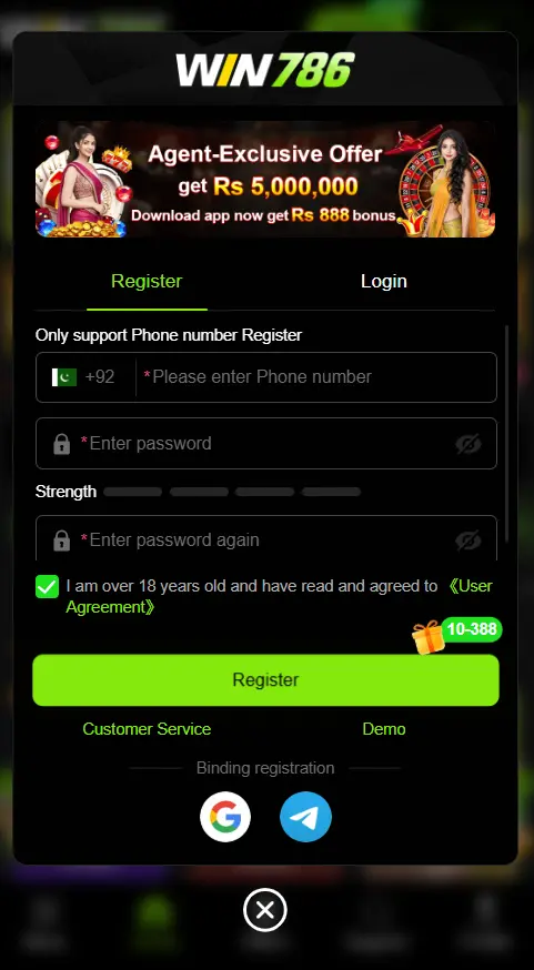 Win786 Game APK Download - Registration and Login - pokpoki.pk